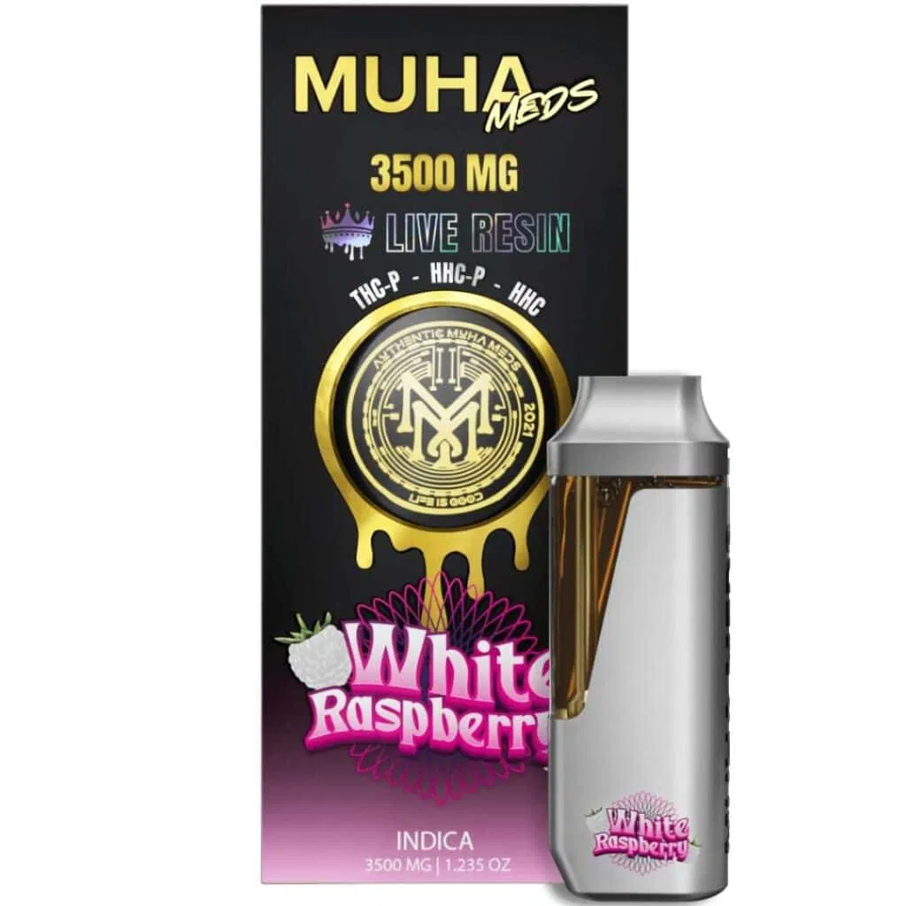 Muha Meds THCP Live Resin Disposable 3.5g White Raspberry