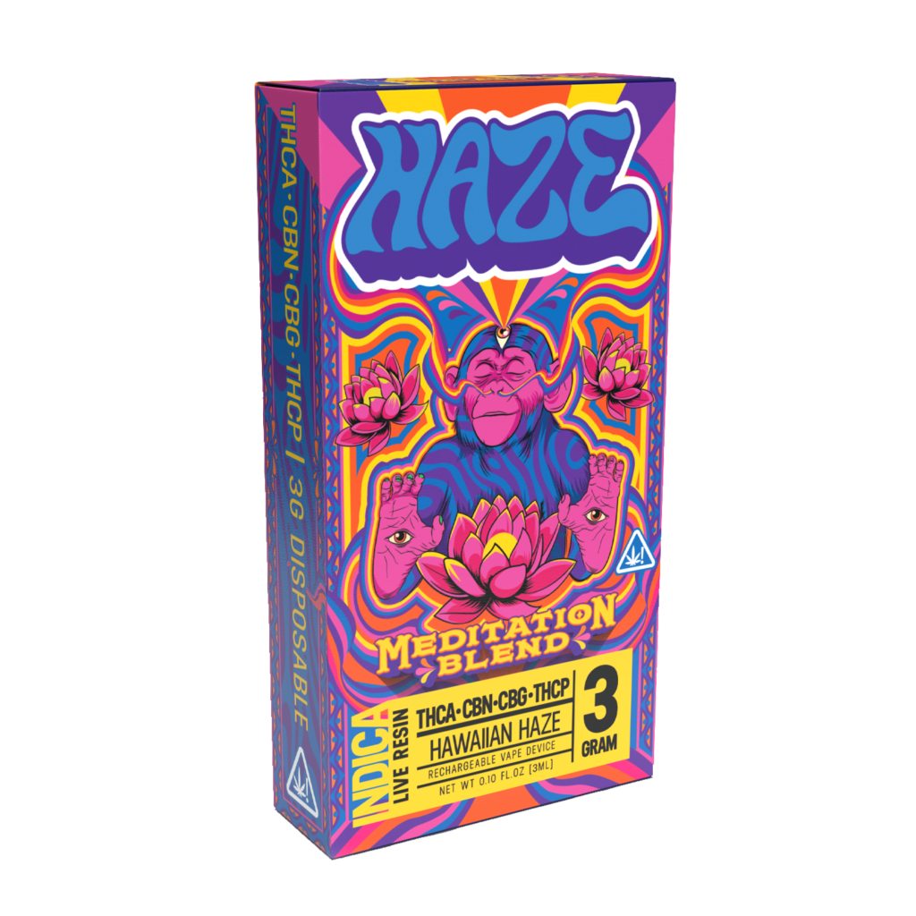 Haze Meditation Blend THCA + CBN + CBG + THCP Live Resin HAWAIIAN HAZE - 3 Grams