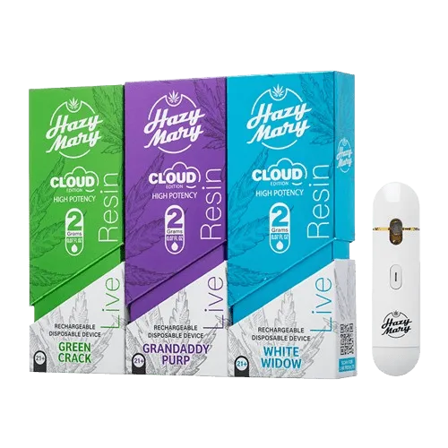 Hazy Mary 2 Grams Live Resin Cloud edition disposable Vape