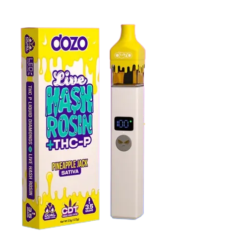 Dozo_Live_Hash_Rosin_THC-P_3.5g_Disposable_Vape_Pineapple