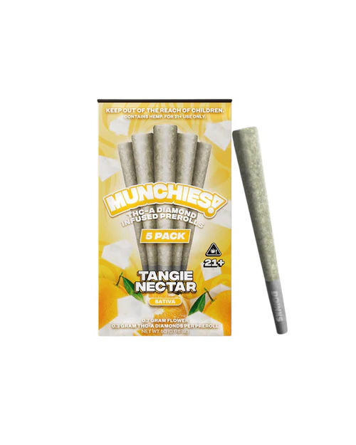 Delta Munchies – THC-A Diamond Infused Prerolls – Tangie Necta