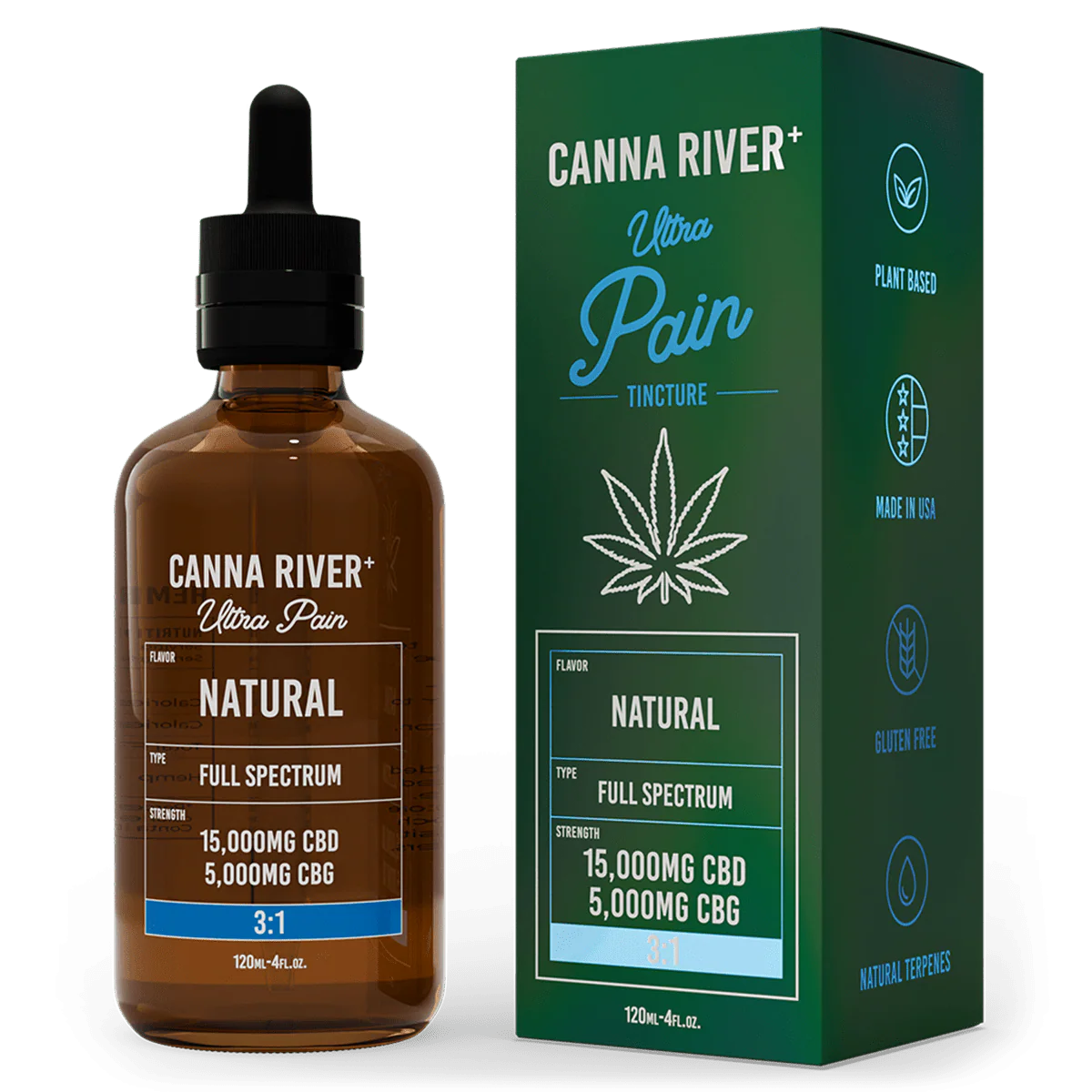 CBD Oil - Full Spectrum Ultra Wellness Tincture + CBG - 120ml - By Canna River - Image 4