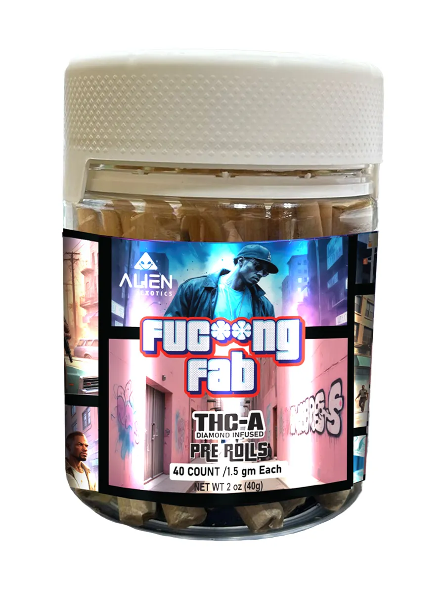 Alien Exotics THC-A Diamond Infused Preroll Jars | 40% THC-A Diamond | Premium Fucking Fab