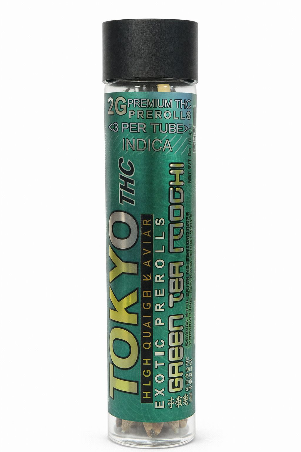 Tokyo THC High Quality Caviar Exotic Prerolls 2g (3ct) Green Tea Mochi