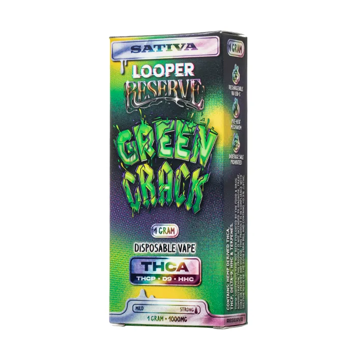 Looper – Green Crack Disposable Vape | HHC • THCP • HHCP • THCB | 1g