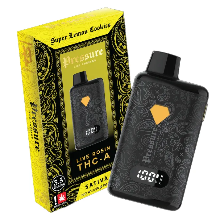 Pressure Live Rosin THCA Disposable Super Lemon Cookies 3.5g sativa