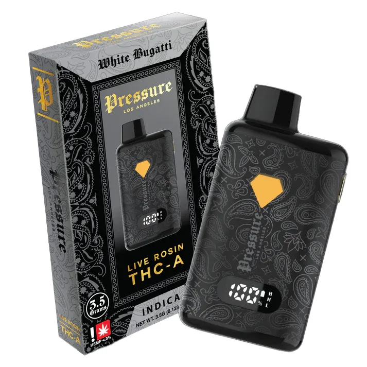 Pressure Live Rosin THCA Disposable White Bugatti 3.5g indica