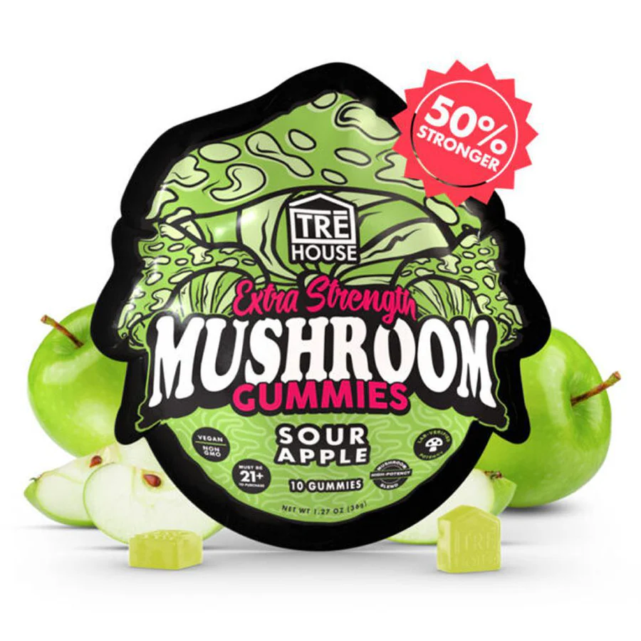 TRE House Magic Mushroom Gummies Extra Strength Sour Apple