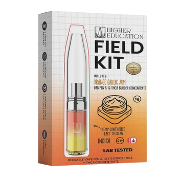 Higher Education Dab Field Kit 1G THCA Orange Garlic Jam Indica