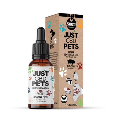 Just CBD Pets Hemp Extract Oil 500mg Bacon Flavor