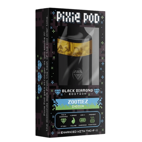Pixie Pod Black Diamond Edition disposable vape 4ml Zootiez indica