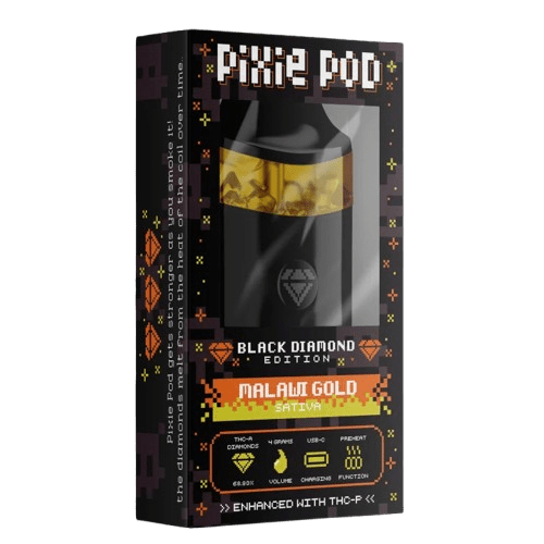 Pixie Pod Black Diamond Edition disposable vape 4ml Malawi Gold sativa