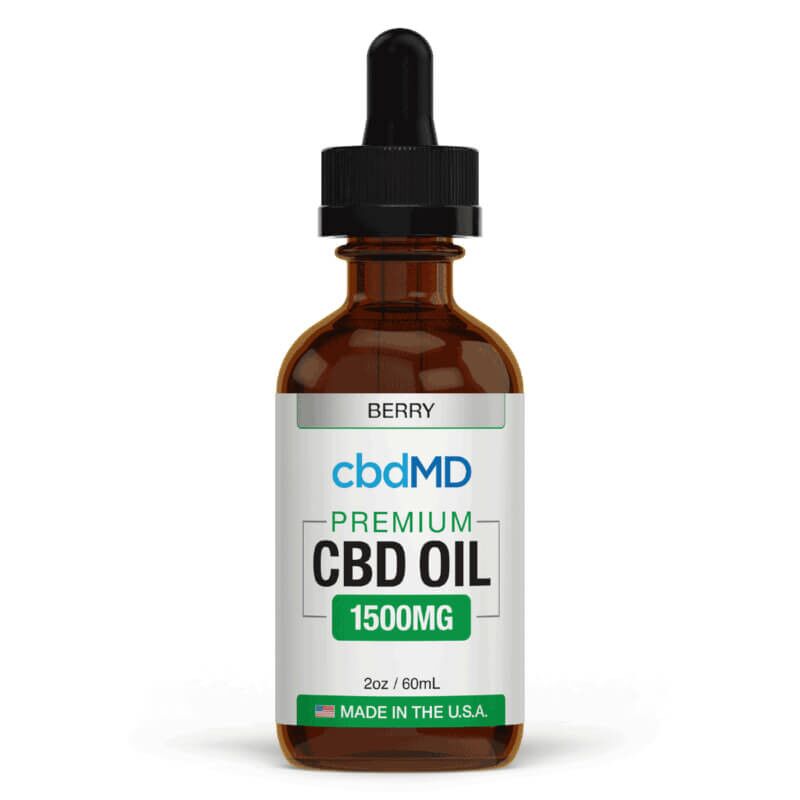cbdMD - CBD Tincture - Broad Spectrum Berry -1500mg - 60ml