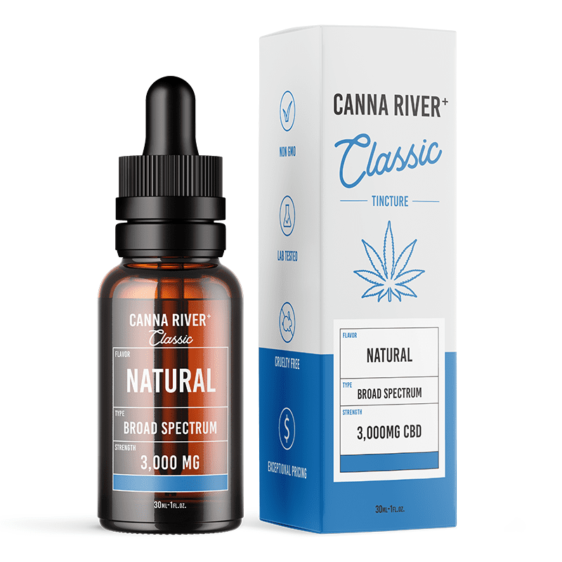 Canna River - CBD Oil - Classic Broad Spectrum Tincture - Natural - 30ml