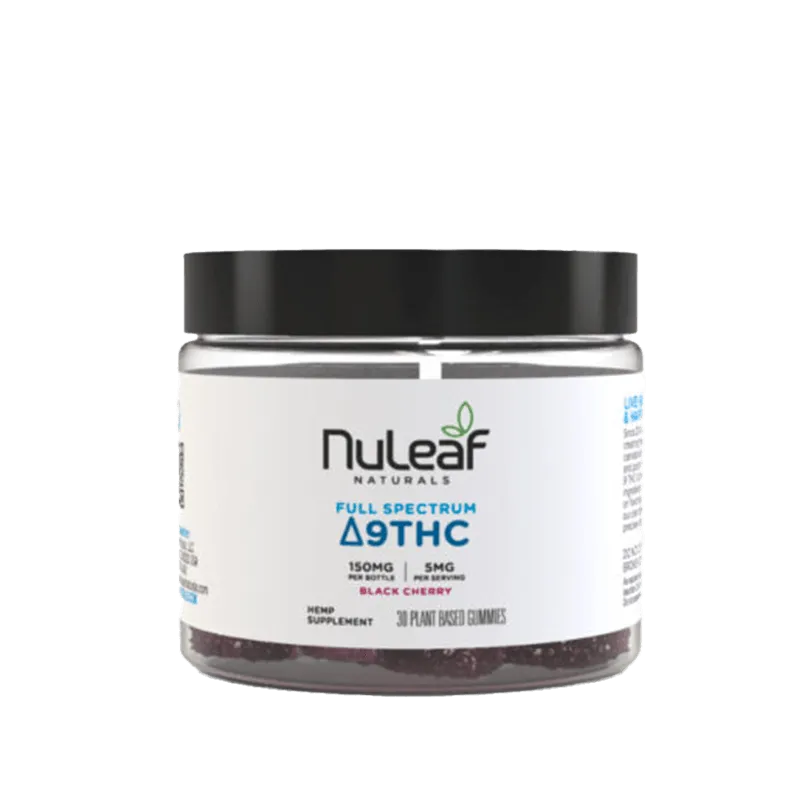NuLeaf Naturals - Delta 9 Gummies - Black Cherry - 30ct - 150mg