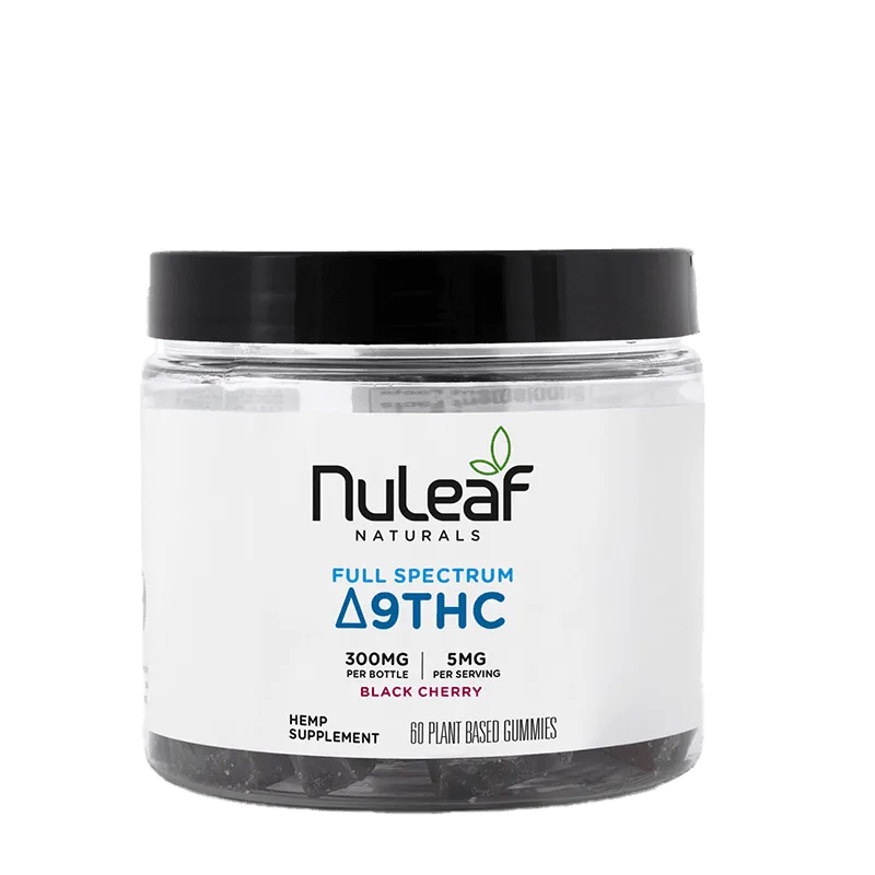 NuLeaf Naturals - Delta 9 Gummies - Black Cherry - 60ct - 300mg
