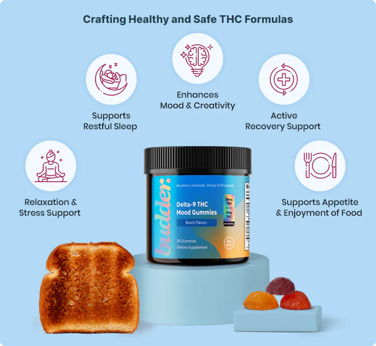 Joy Organics Budder Delta 9 THC Moon Gummies - Beach Flavors