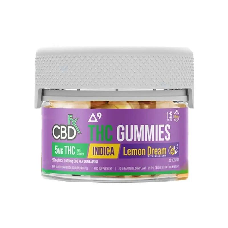 Delta 9 Gummies - Delta 9 THC:CBD Gummies Lemon Dream - 5mg - By CBDfx - 40 Count Jar