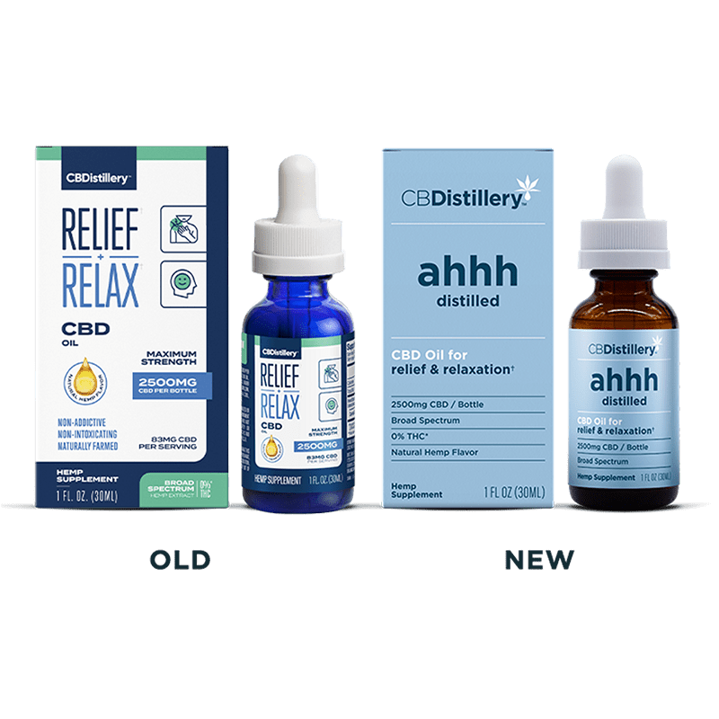 Relief + Relax Full Spectrum CBD Oil Tincture - 2500mg - CBDistillery - Image 2