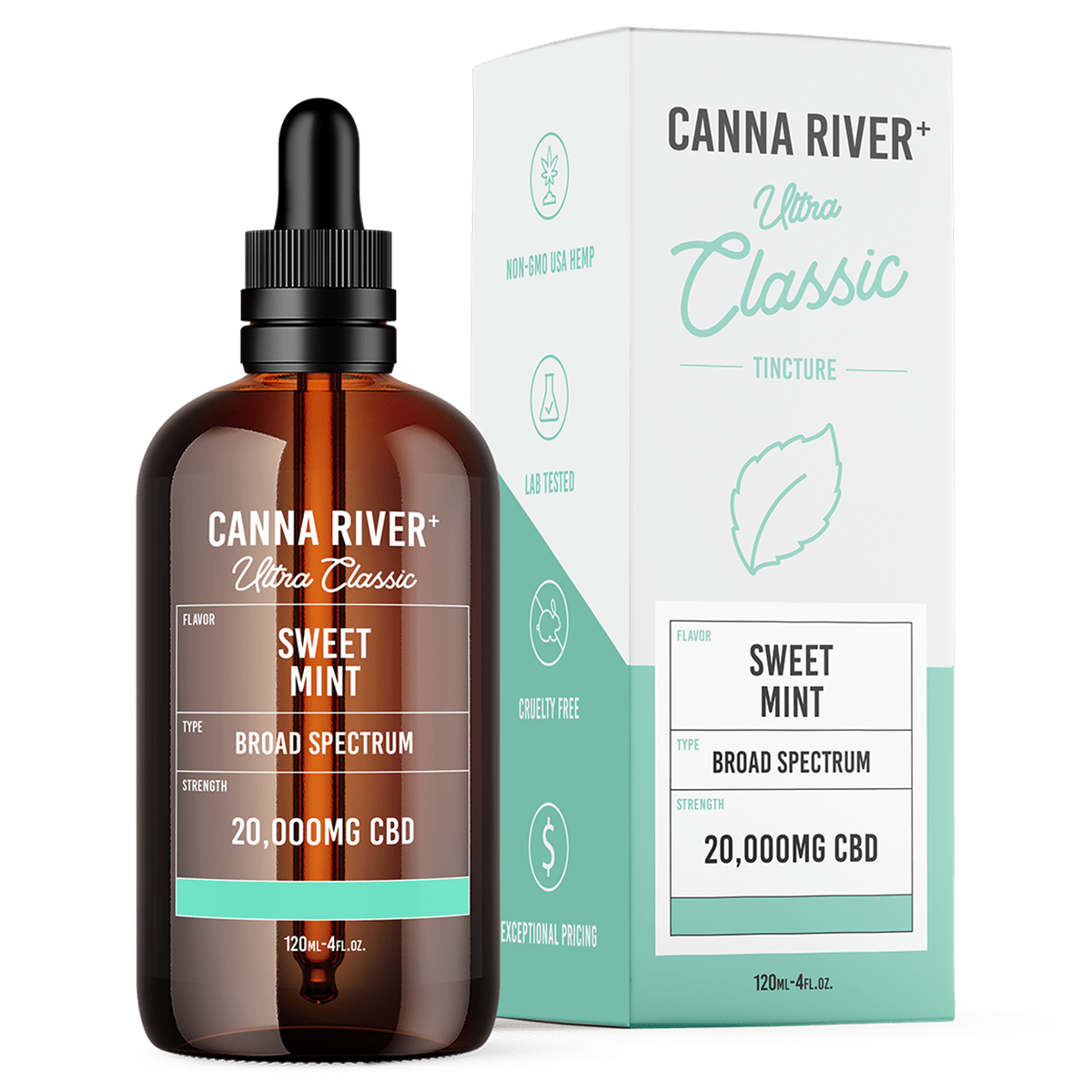 Canna River - CBD Oil - Broad Spectrum Ultra Classic Tincture - Sweet Mint - 20000mg - Image 2