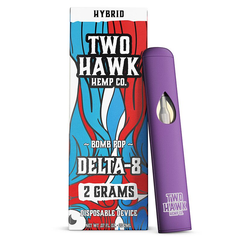 Delta 8 THC Vape Pen - Bomb Pop - Hybrid 2g - Two Hawk Extracts - Image 3