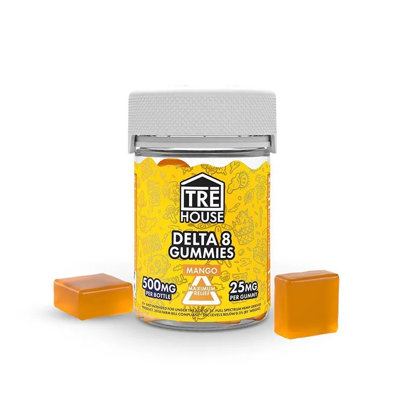 Delta 8 Gummies - Mango - by TRĒ House