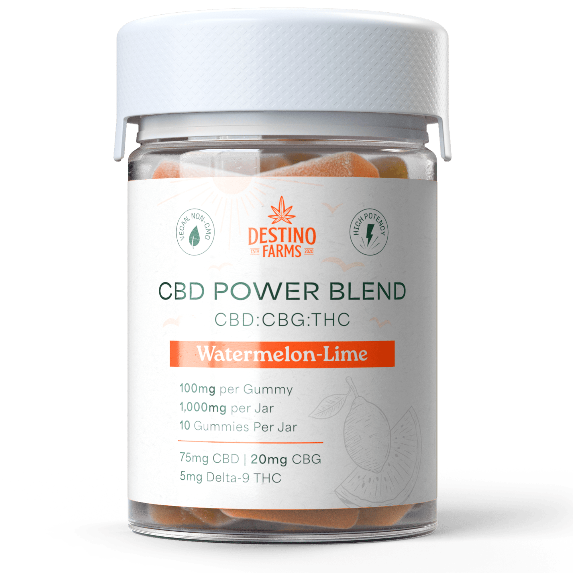 Destino Farms CBD Power Blend Gummies 630mg