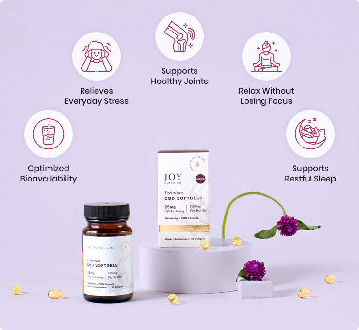 Joy Organics Broad Spectrum CBD Softgels with Melatonin & CBN for Sleep 25mg - Image 3