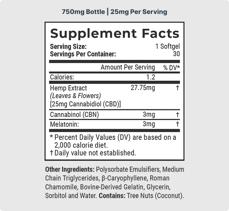 Joy Organics Broad Spectrum CBD Softgels with Melatonin & CBN for Sleep 25mg - Image 5