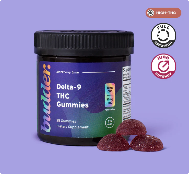 Joy Organics Budder Delta 9 THC Gummies 10mg - Blackberry Lime