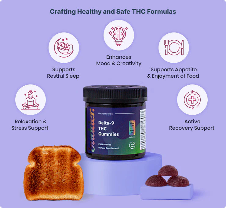 Joy Organics Budder Delta 9 THC Gummies 10mg - Blackberry Lime - Image 2