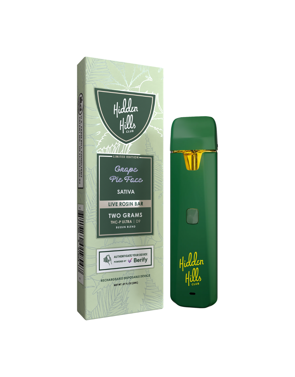 Hidden Hills 2G Live Rosin Bar Disposable Bussin Blend