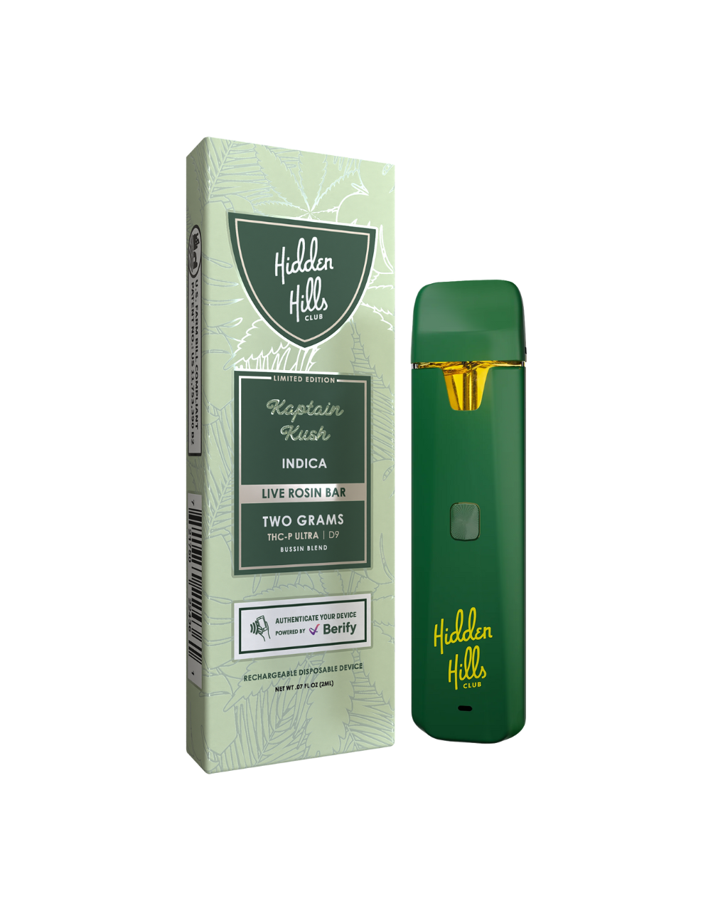 Hidden Hills 2G Live Rosin Bar Disposable Bussin Blend