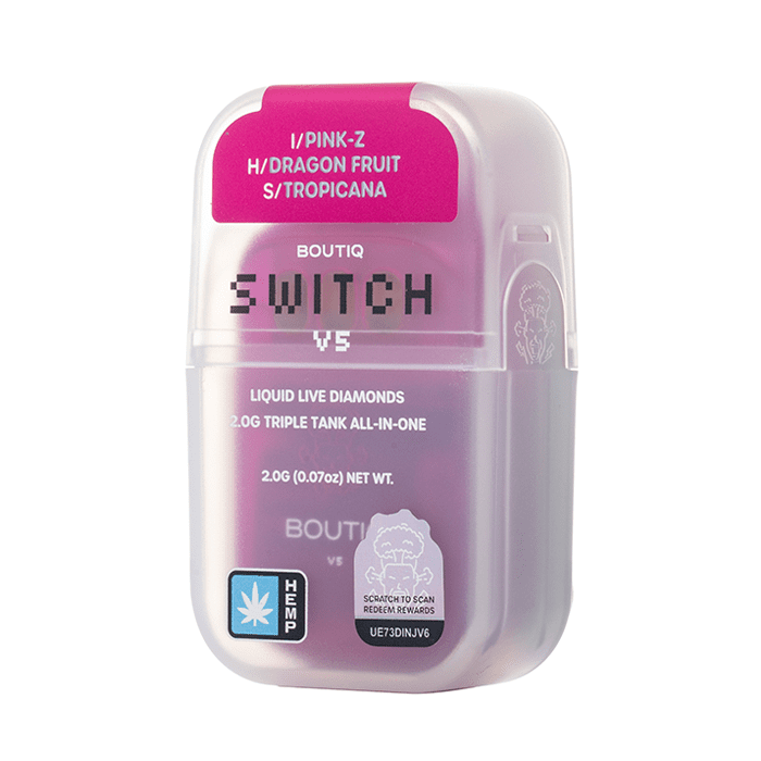 Boutiq SWITCH V5 THCA Disposable 2G Pink-Z Dragon Fruit Tropicana