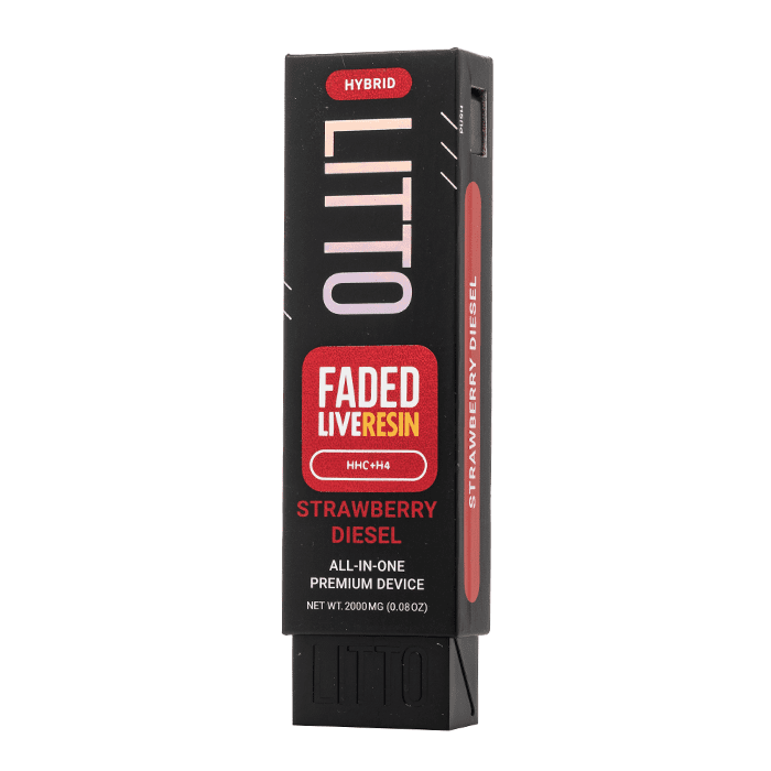 LITTO Faded Blend Live Resin Disposable 2G Strawberry Diesel Hybrid