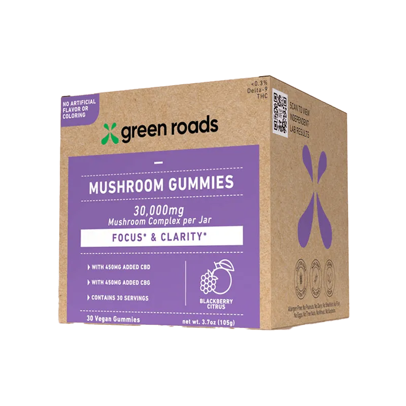 Green Roads - CBD Gummies - Focus - Mushroom Gummies - 30 Count