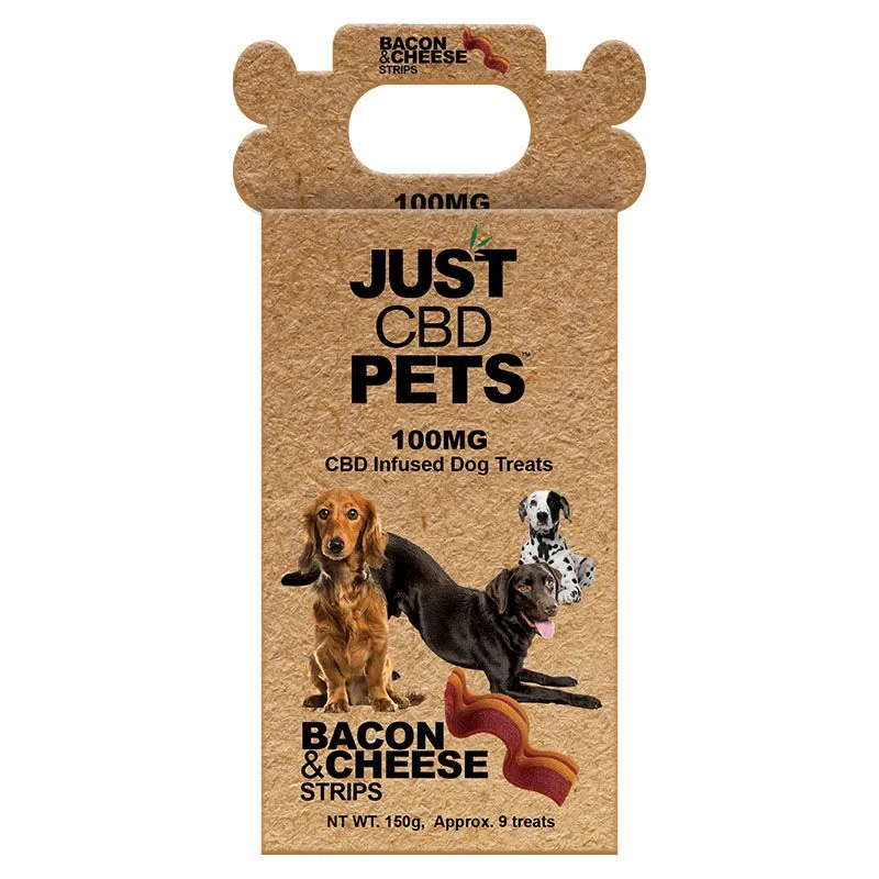 Bacon and Cheese Flavor Dog Treats - 100mg - By JustCBD