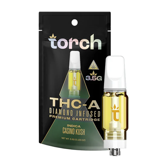 Torch T5 Anniversary – Casino Kush THC-A Diamond Infused Cartridge 3.5g (Indica)