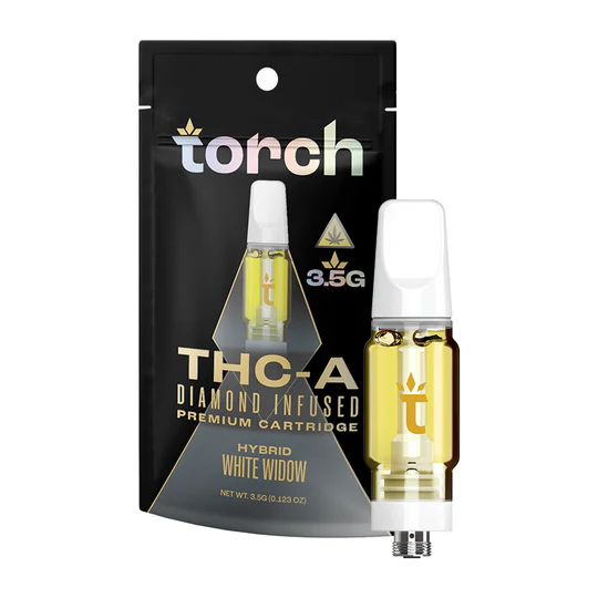 Torch T5 Anniversary – White Widow THC-A Diamond Infused Cartridge 3.5g (Hybrid)