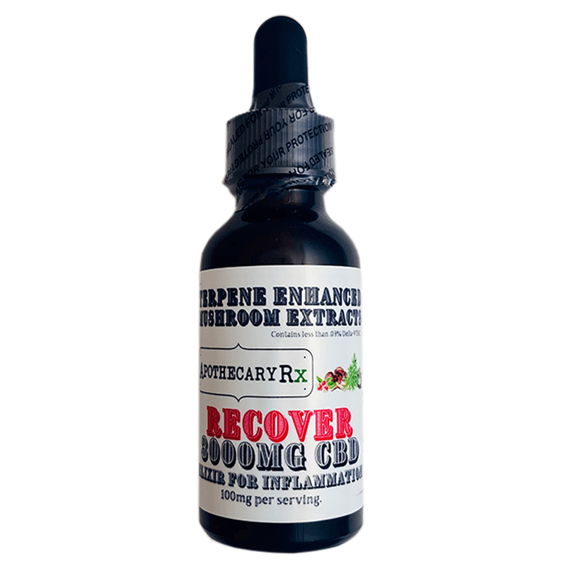 Recover CBD Oil Tincture with Adaptogenic Mushrooms - Apothecary Rx - Image 2