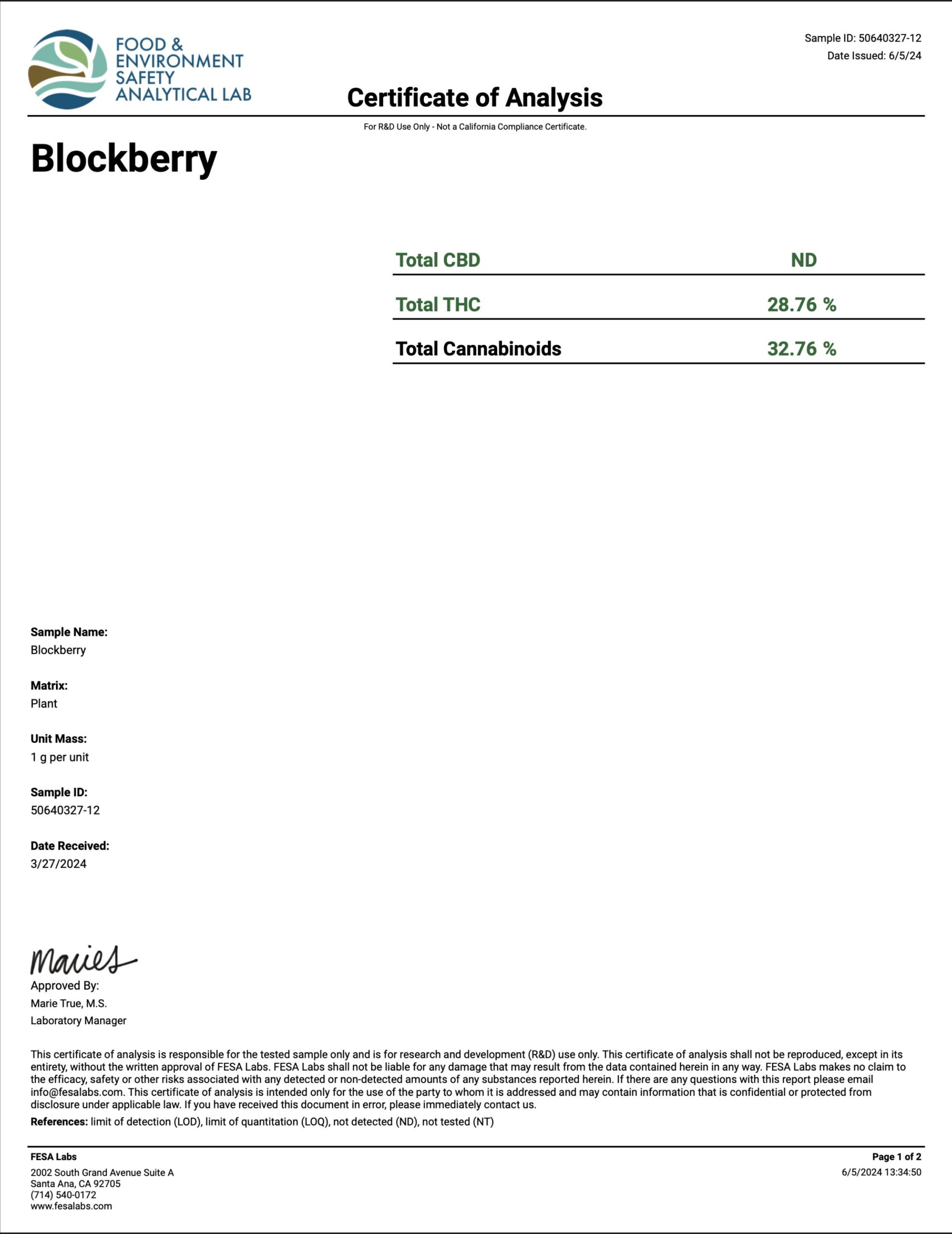 Blockberry (Hybrid) Destino Farms Indoor THCA Flower 3.5G - Image 2