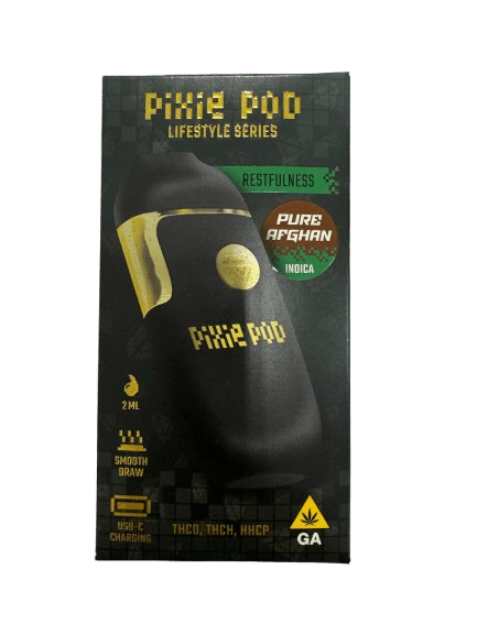 Pixie Pod Lifestyle Series disposable vape 2ml Pure Afghan indica