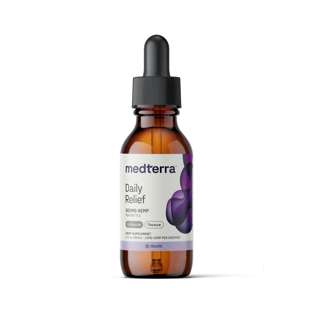 Medterra Daily Relief CBD Oil Tincture Unflavored-500mg-3000mg - Image 2