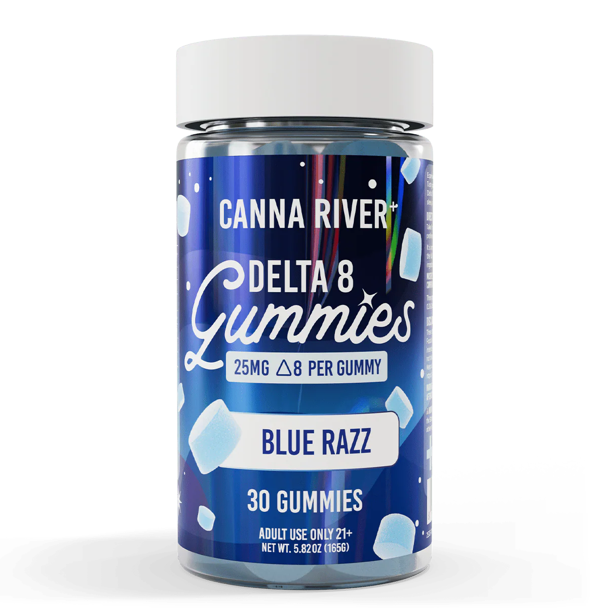 Canna River Delta 8 Gummies Blue Razz 25mg