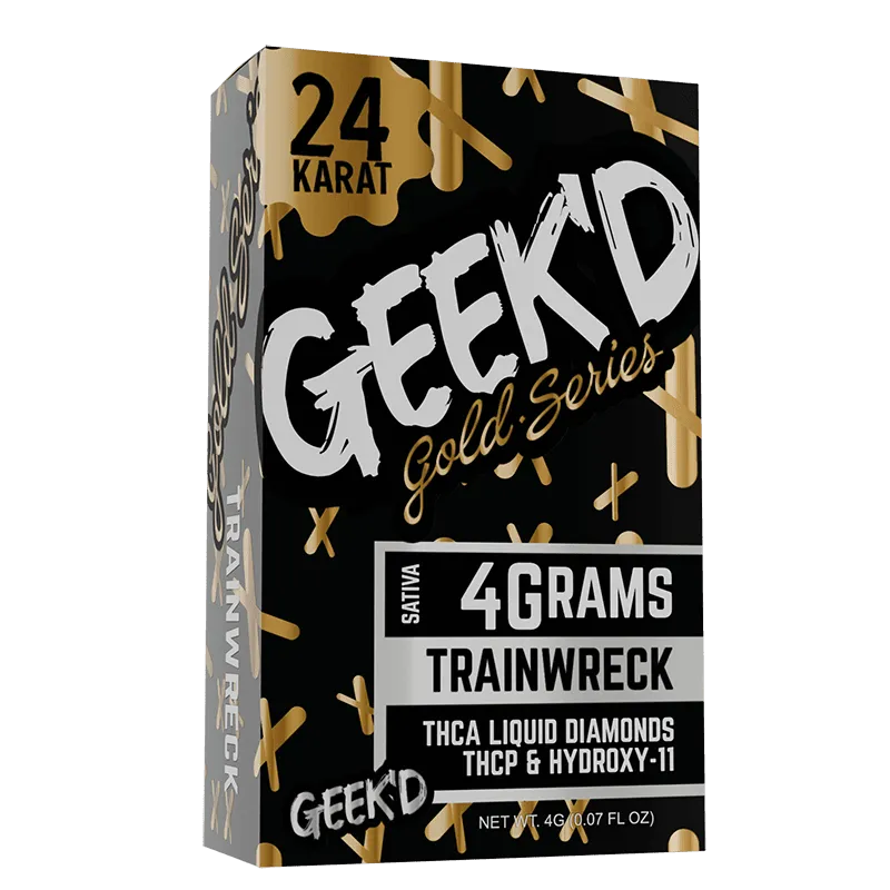 Live Resin Delta 8 THC Vape Pen with THC-A - Trainwreck (Sativa) - 4g - Geek'd