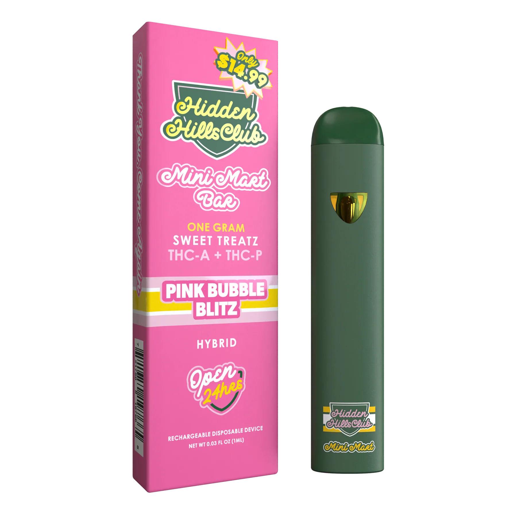Hidden Hills Mini Mart THC-A + THC-P Sweet Treatz Pink_Bubble_Blitz