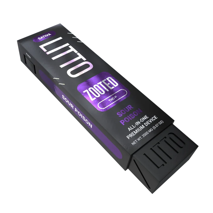 LITTO ZOOTED THC-P Disposable 2G Sour Poison Sativa