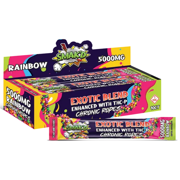 Smak'd Rainbow Exotic Blend Chronic Ropes 5000mg
