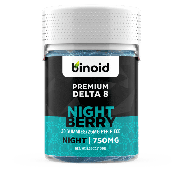Binoid Premium Delta-8 25mg THC Gummies - Night Berry