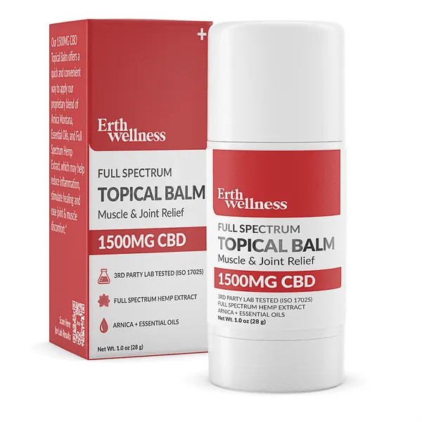 ERTH Wellness - CBD Topical - Full Spectrum Topical Balm Stick - Muscle And Joint Relief - 1500mg